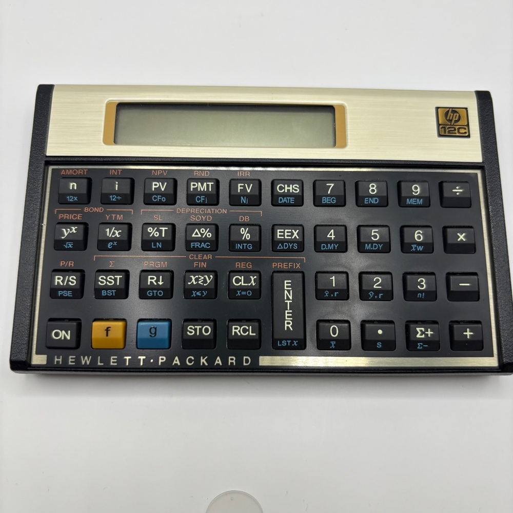 Hp 12c Hewlett.Packard Financial Calculator with Case- Untested (no batteries)